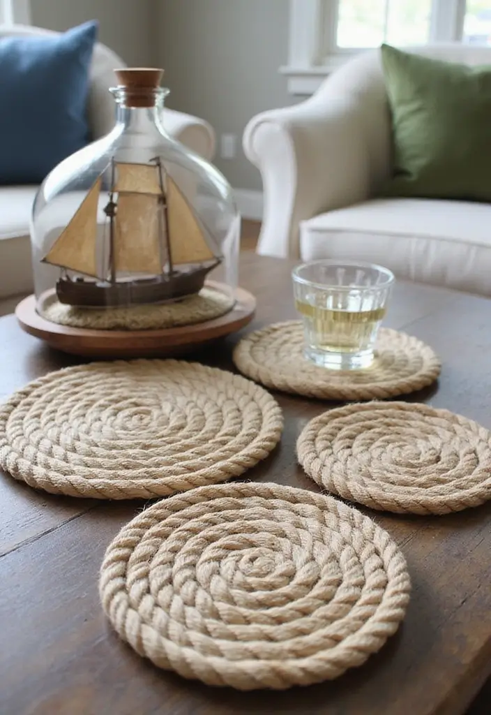 27 Blue White Living Room Ideas That Feel Fresh and Coastal - 10. Nautical-Themed Accessories