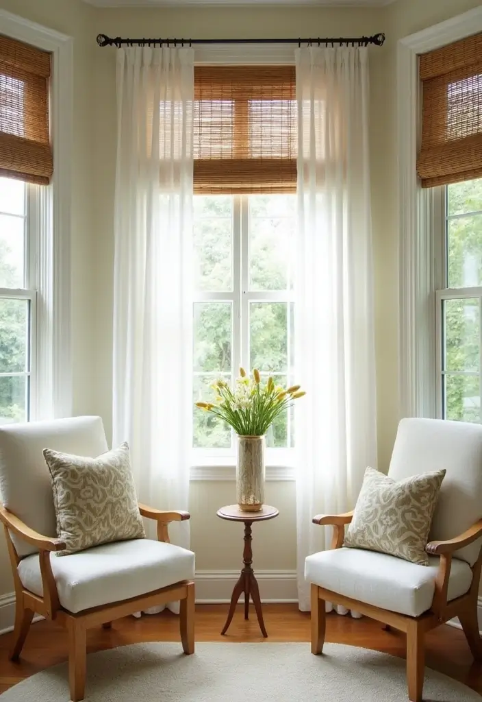 27 Blue White Living Room Ideas That Feel Fresh and Coastal - 3. Light and Airy Window Treatments