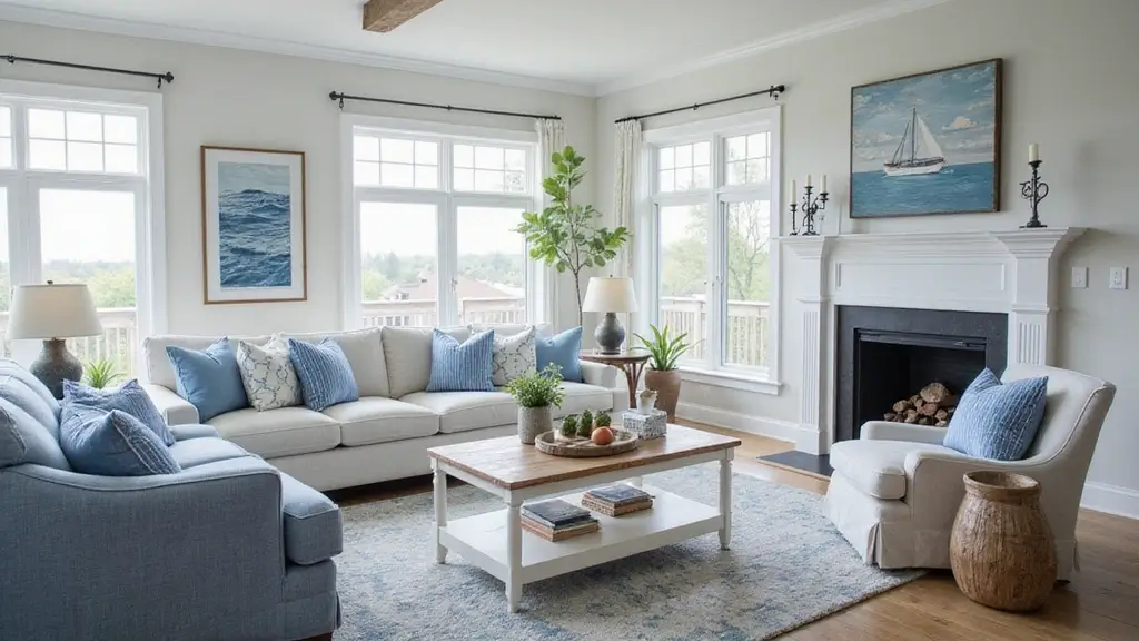 27 Blue White Living Room Ideas That Feel Fresh and Coastal