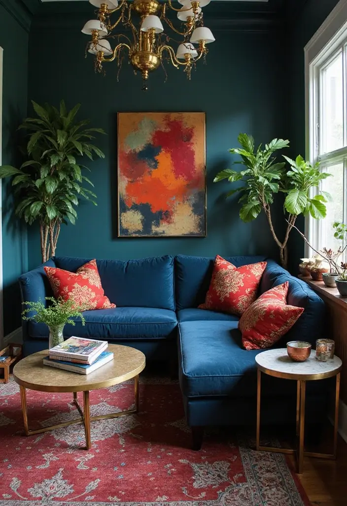 27 Bold Living Room Ideas That Make a Strong Design Statement - 1. Vibrant Jewel Tones