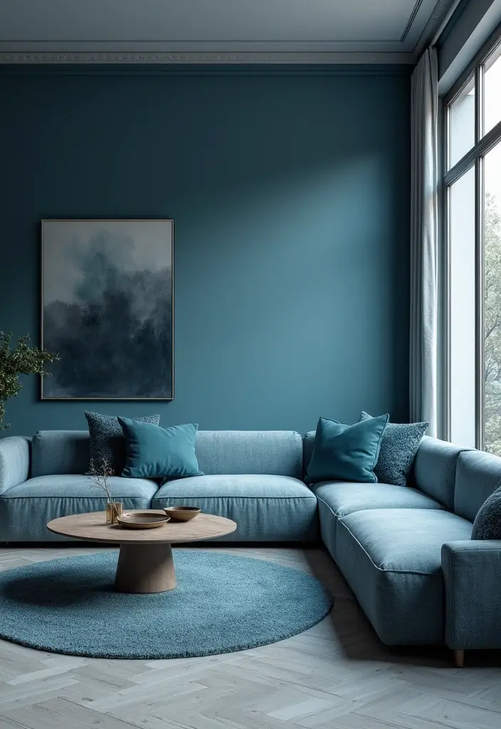 27 Bold Living Room Ideas That Make a Strong Design Statement - 10. Monochromatic Layers