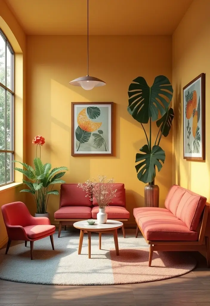 27 Bold Living Room Ideas That Make a Strong Design Statement - 17. Retro Revival