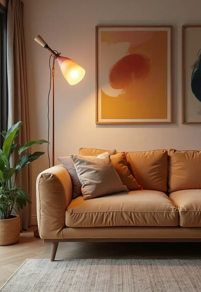 27 Bold Living Room Ideas That Make a Strong Design Statement - 19. Funky Floor Lamps