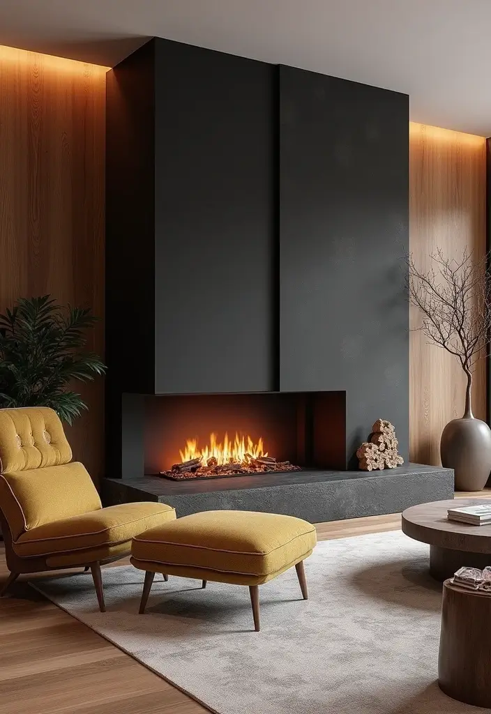 27 Bold Living Room Ideas That Make a Strong Design Statement - 20. Bold Fireplace Designs