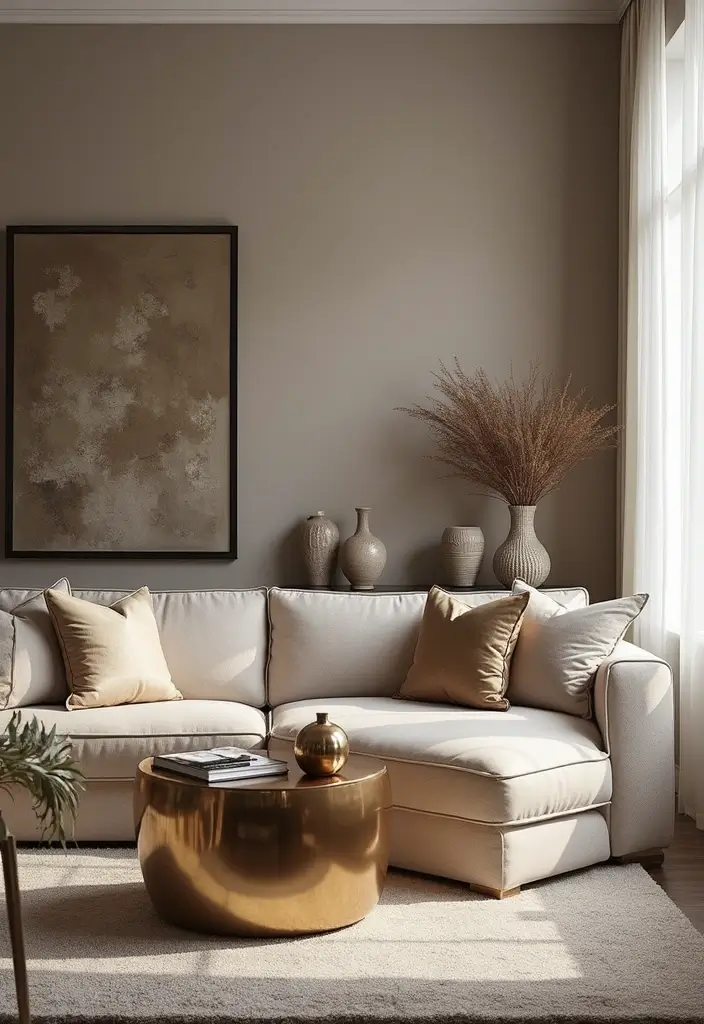 27 Bold Living Room Ideas That Make a Strong Design Statement - 20. Metallic Accents