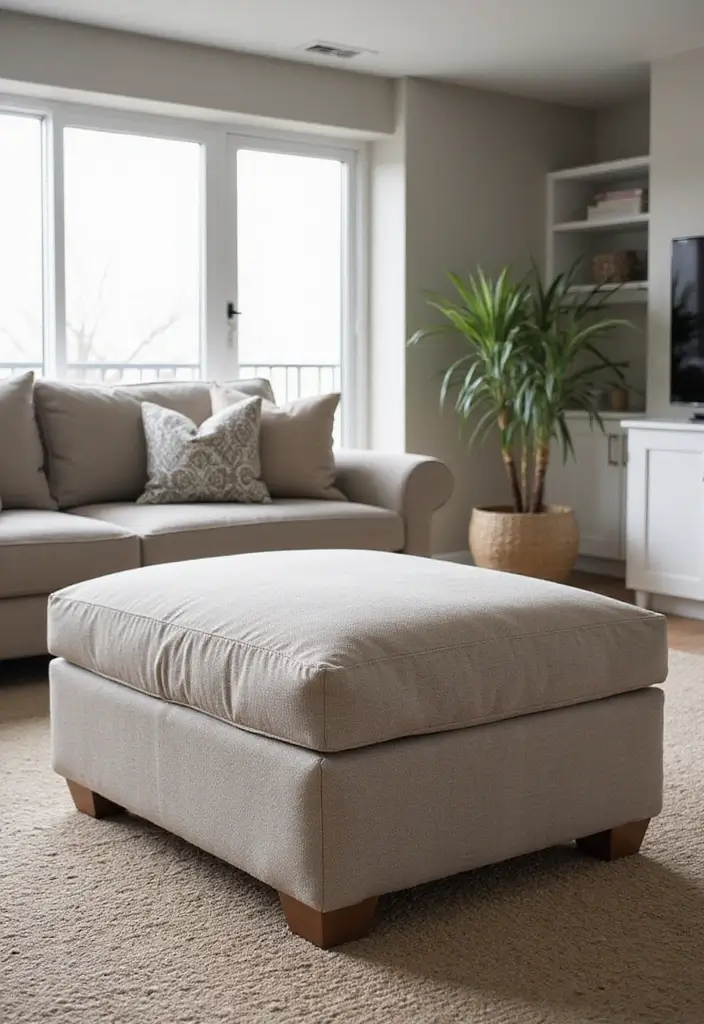 27 Bold Living Room Ideas That Make a Strong Design Statement - 25. Dual-Purpose Furniture