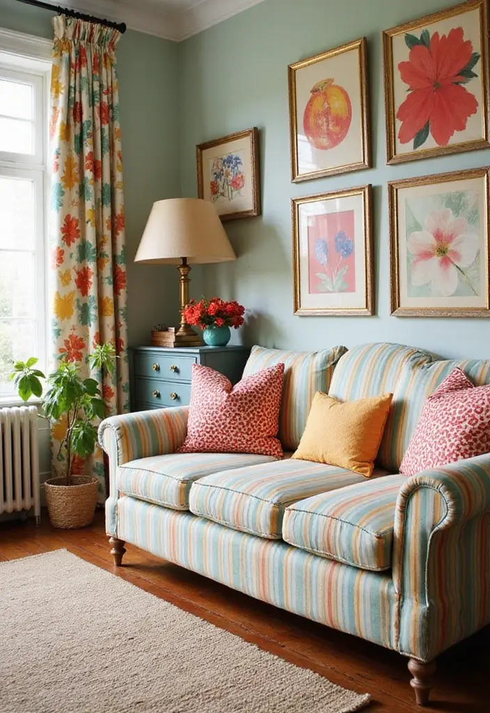 27 Bold Living Room Ideas That Make a Strong Design Statement - 7. Playful Patterns