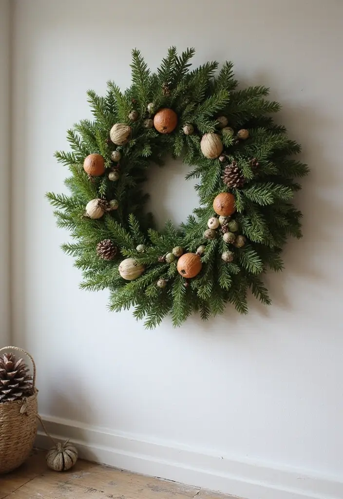 27 Christmas Living Room Decorations That Feel Cozy and Magical - 20. Greenery Wreaths