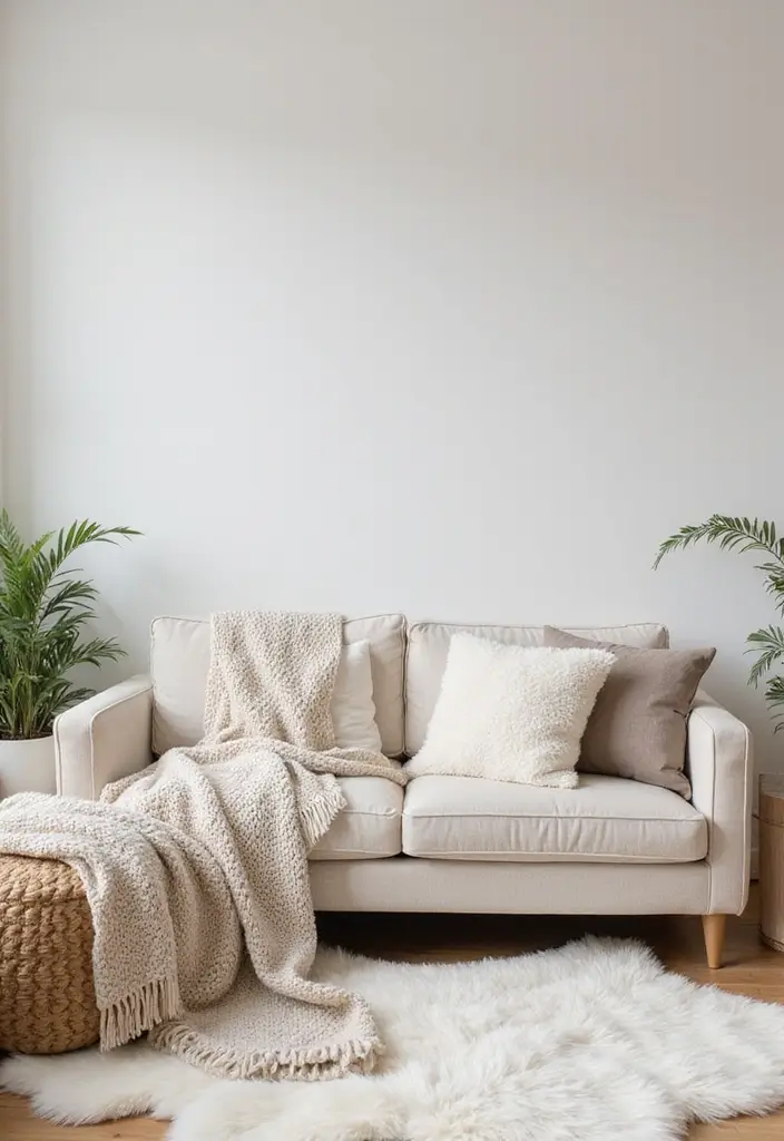 27 Cream Living Room Ideas That Feel Soft and Elegant - 1. Layered Textures