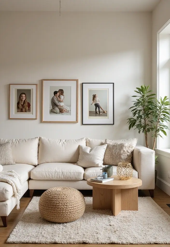 27 Cream Living Room Ideas That Feel Soft and Elegant - 19. Personal Touches