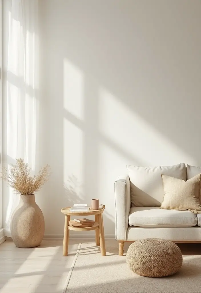 27 Cream Living Room Ideas That Feel Soft and Elegant - 27. Embrace Simplicity