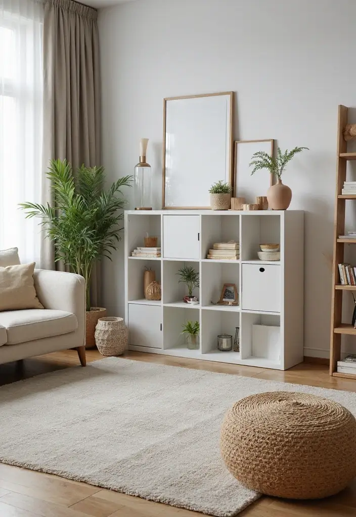 27 Cube Organizer Ideas Living Room That Keep Things Neat and Stylish - 22. Stylish Cube Organizers on Display