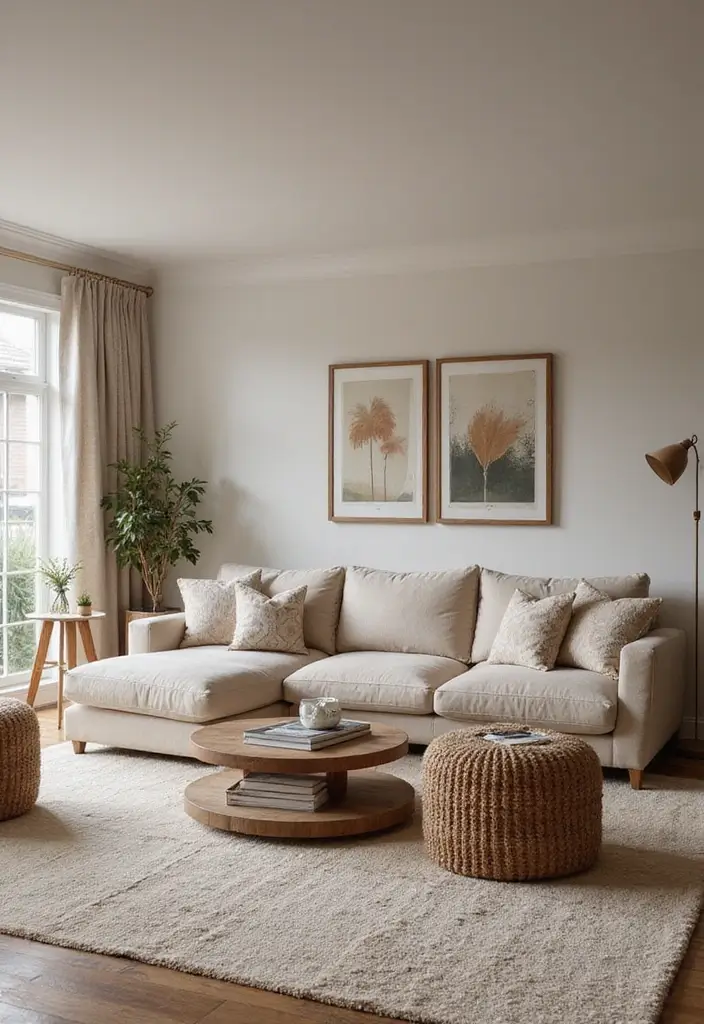 27 Earthy Decor Living Room Ideas That Feel Natural and Soothing - 12. Choose Multi-Functional Furniture