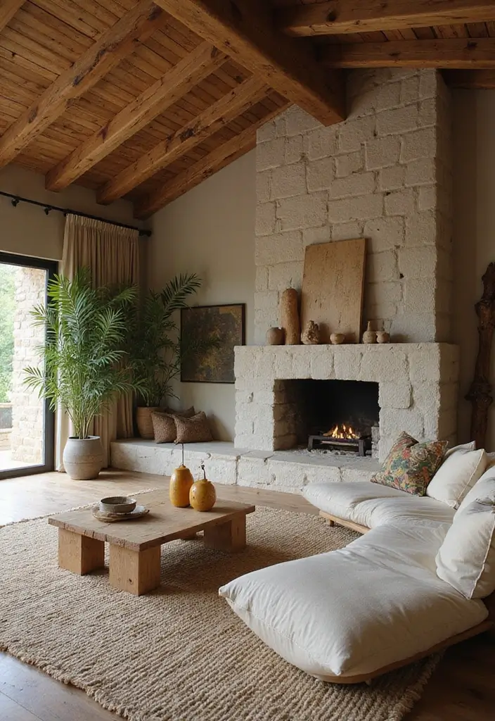 27 Earthy Decor Living Room Ideas That Feel Natural and Soothing - 2. Incorporate Organic Materials