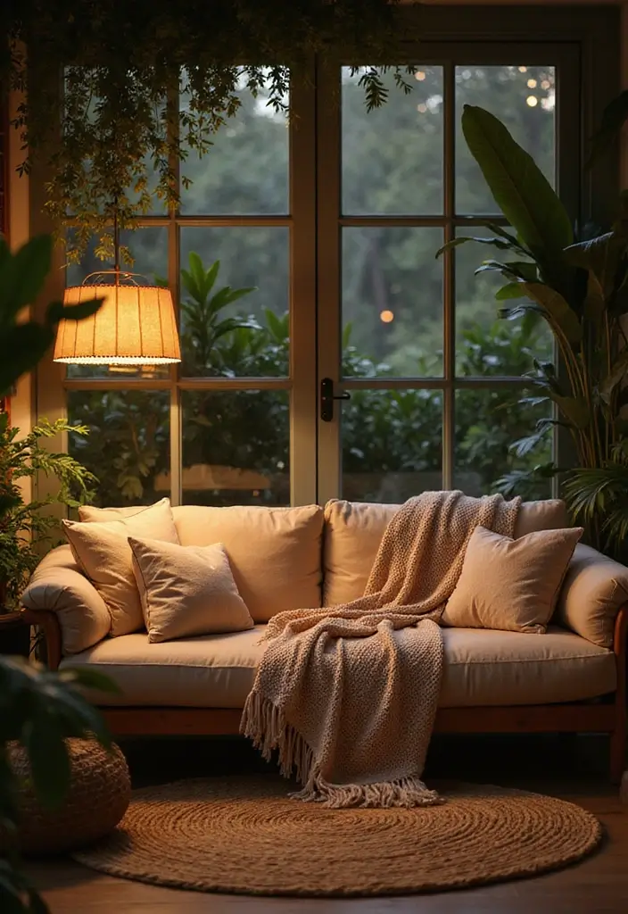 27 Earthy Decor Living Room Ideas That Feel Natural and Soothing - 3. Add Tranquil Accents