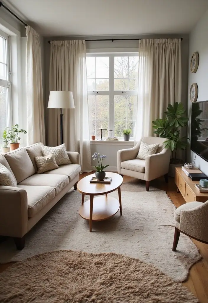 27 Earthy Decor Living Room Ideas That Feel Natural and Soothing - 9. Build a Comfortable Layout