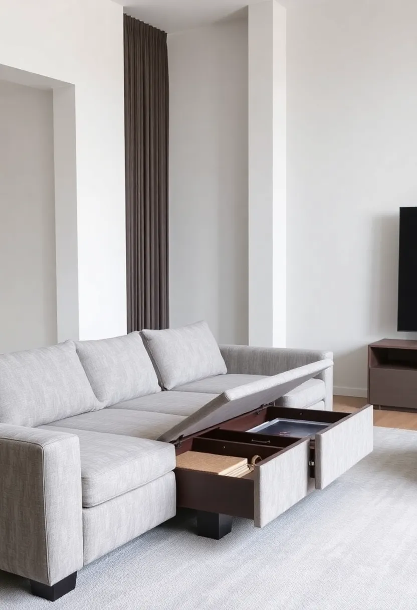 27 Living Room Storage Ideas That Keep Things Organized and Hidden - 12. Hidden Storage in Furniture