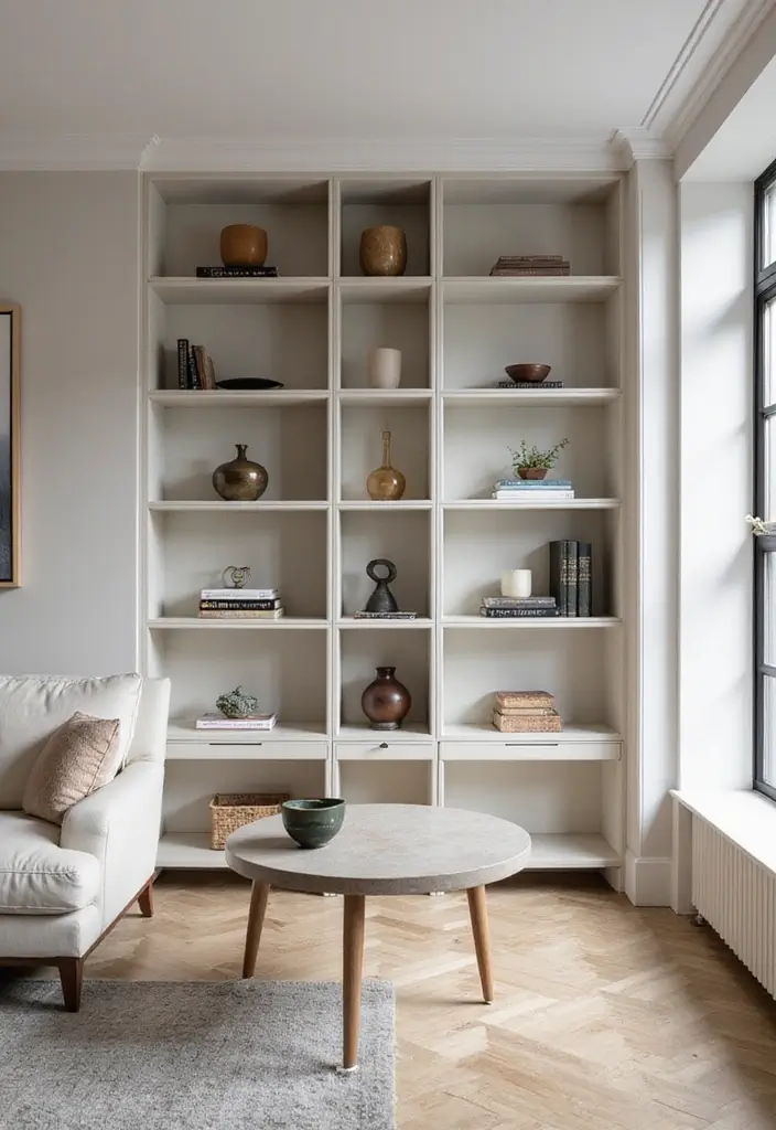 27 Living Room Storage Ideas That Keep Things Organized and Hidden - 20. Stylish Room Dividers with Storage