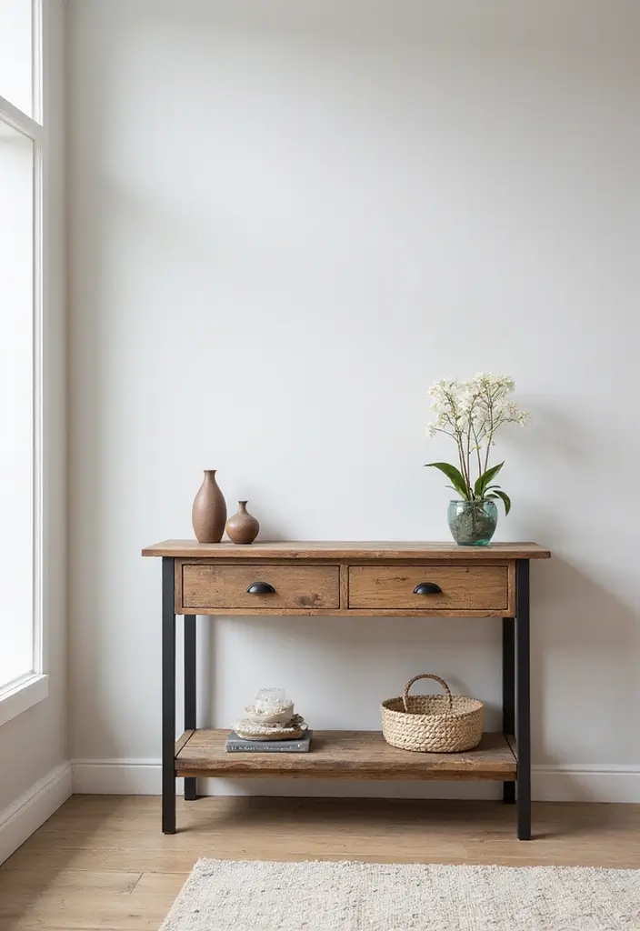 27 Living Room Storage Ideas That Keep Things Organized and Hidden - 8. Console Tables with Storage