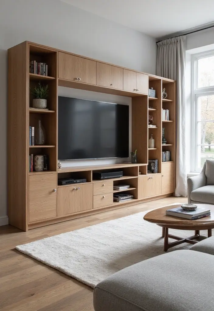 27 Living Room TV Unit Designs Modern Luxury Ideas That Feel Sleek - 10. Custom-Built Units