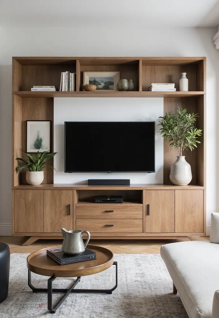 27 Living Room TV Unit Designs Modern Luxury Ideas That Feel Sleek - 11. Artful Displays