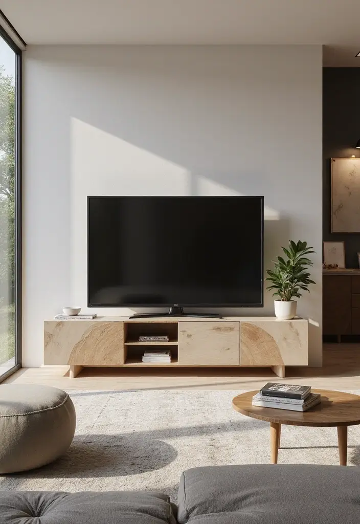 27 Living Room TV Unit Designs Modern Luxury Ideas That Feel Sleek - 19. Geometric Designs