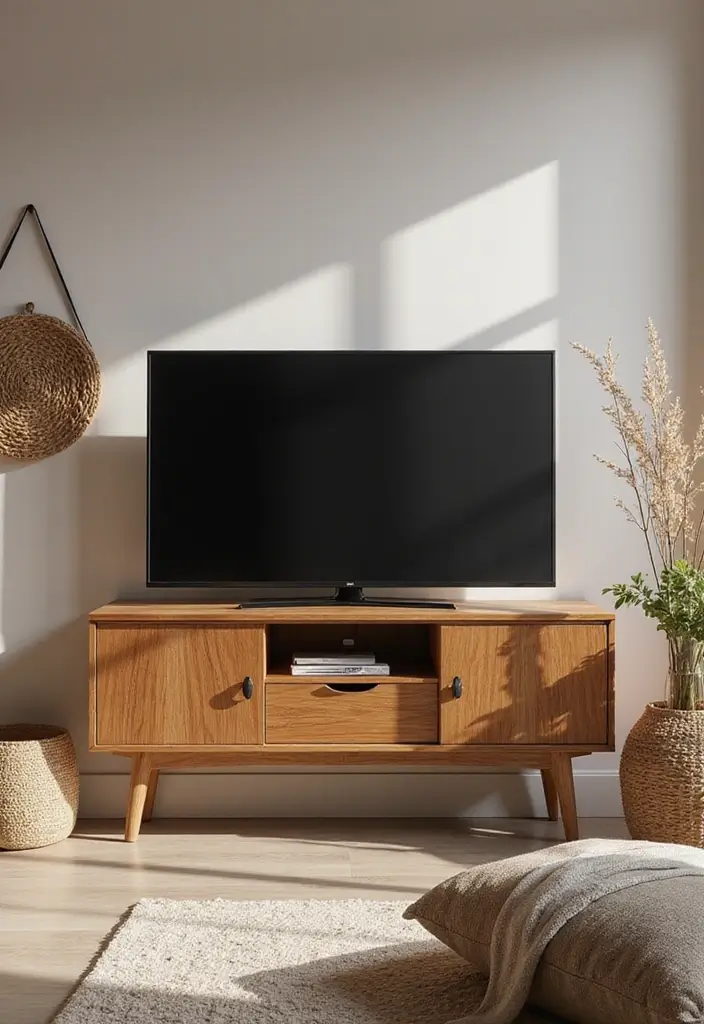 27 Living Room TV Unit Designs Modern Luxury Ideas That Feel Sleek - 20. Earthy Tones