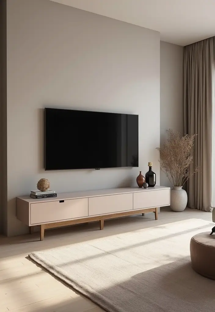 27 Living Room TV Unit Designs Modern Luxury Ideas That Feel Sleek - 21. Monochromatic Magic