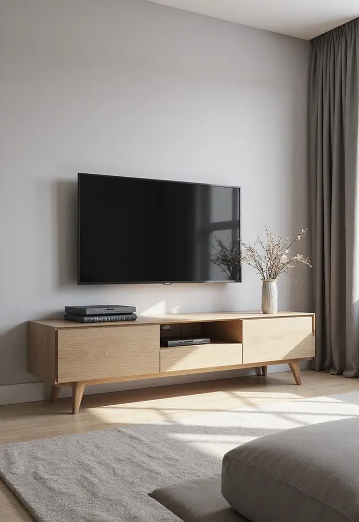 27 Living Room TV Unit Designs Modern Luxury Ideas That Feel Sleek - 23. Minimalist Lines