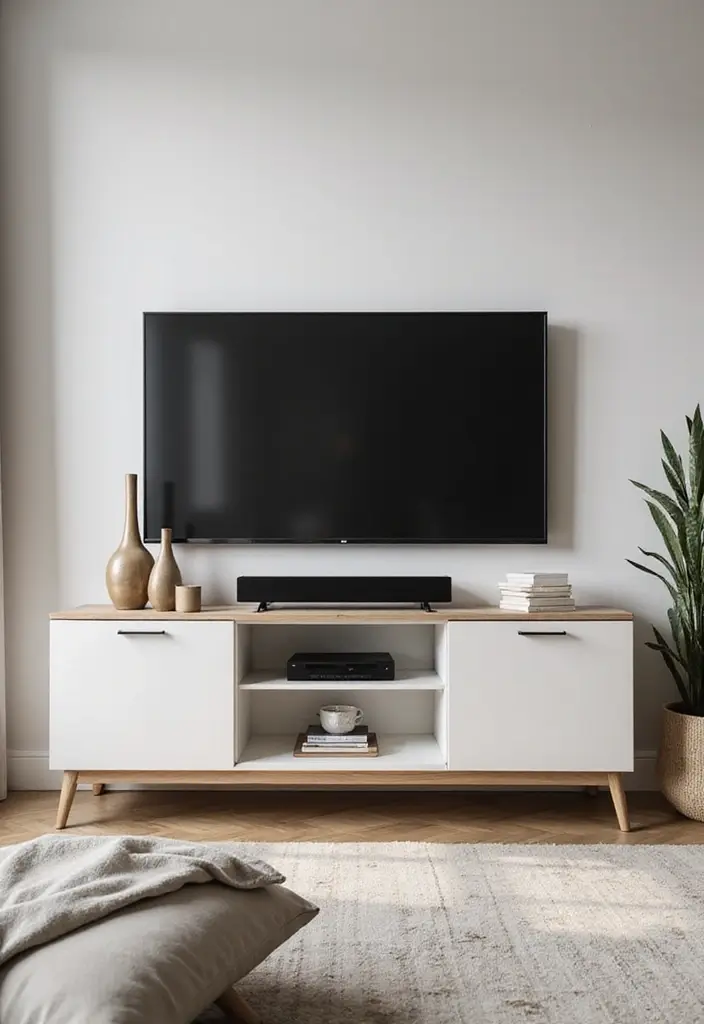 27 Living Room TV Unit Designs Modern Luxury Ideas That Feel Sleek - 25. Sleek Simplicity