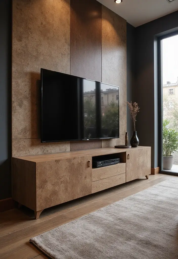 27 Living Room TV Unit Designs Modern Luxury Ideas That Feel Sleek - 9. Luxurious Textures