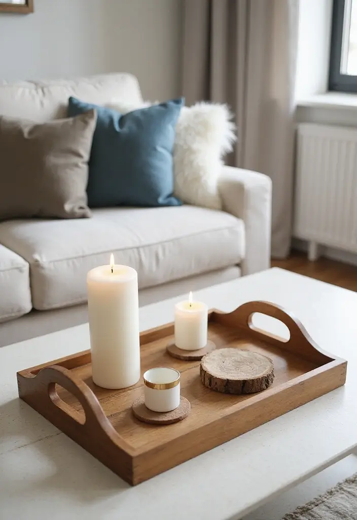 27 Living Room Table Decor Coffee Tables That Elevate the Look - 17. Unique Serving Trays