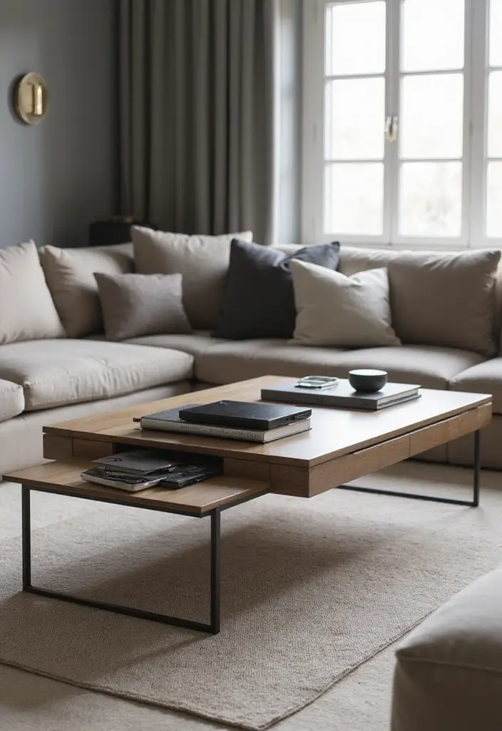 27 Living Room Table Decor Coffee Tables That Elevate the Look - 26. Incorporating Technology