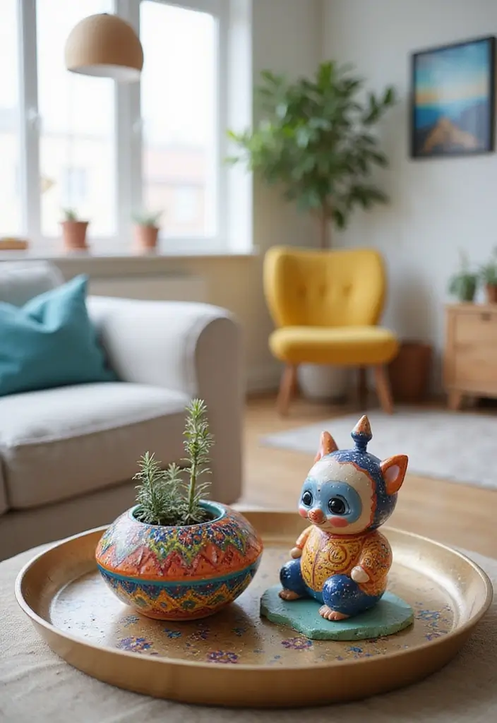 27 Living Room Table Decor Coffee Tables That Elevate the Look - 6. Whimsical Decorative Objects