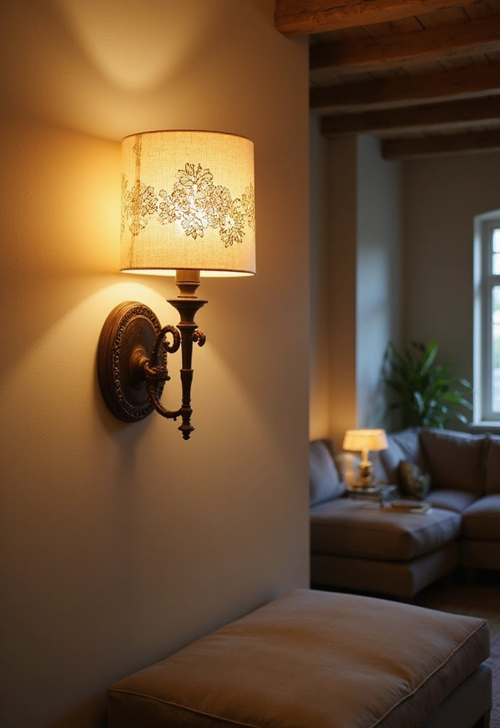 27 Living Room Wall Decor Ideas Indian Style That Add Color and Culture - 21. Wall-mounted Lamps