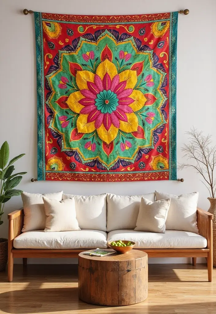 27 Living Room Wall Decor Ideas Indian Style That Add Color and Culture - 27. Celebratory Wall Banners