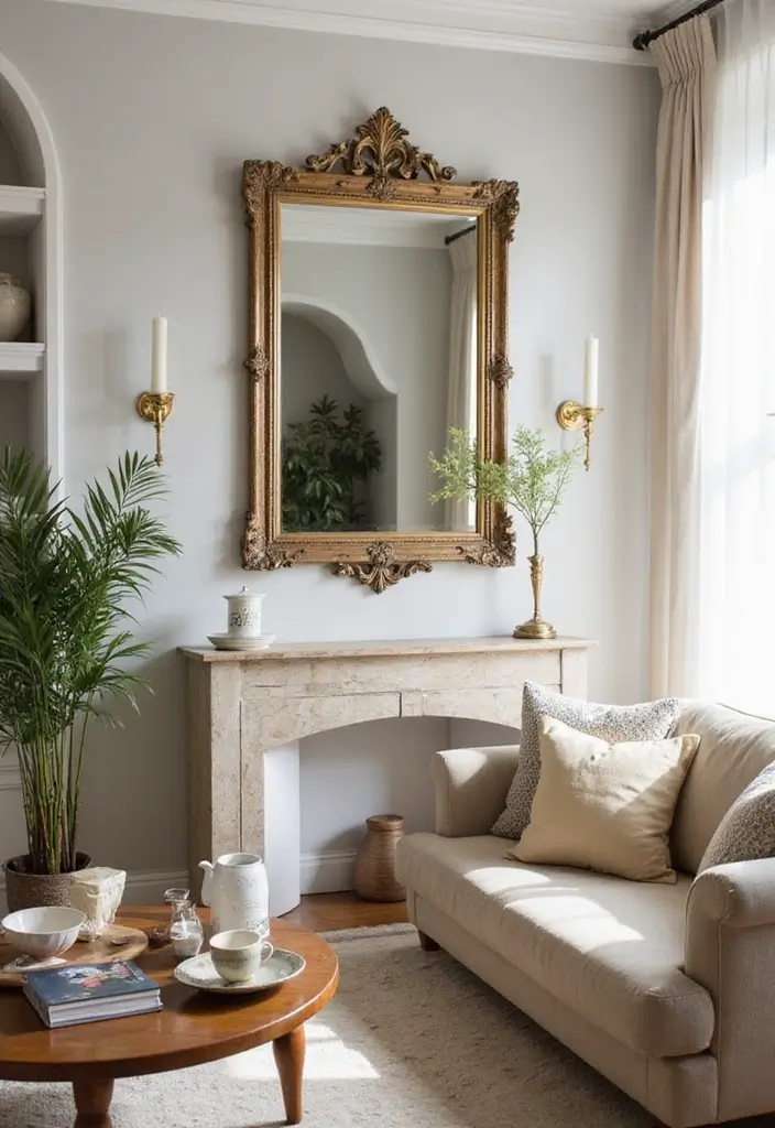 27 Living Room Wall Decor Ideas Indian Style That Add Color and Culture - 7. Traditional Mirrors