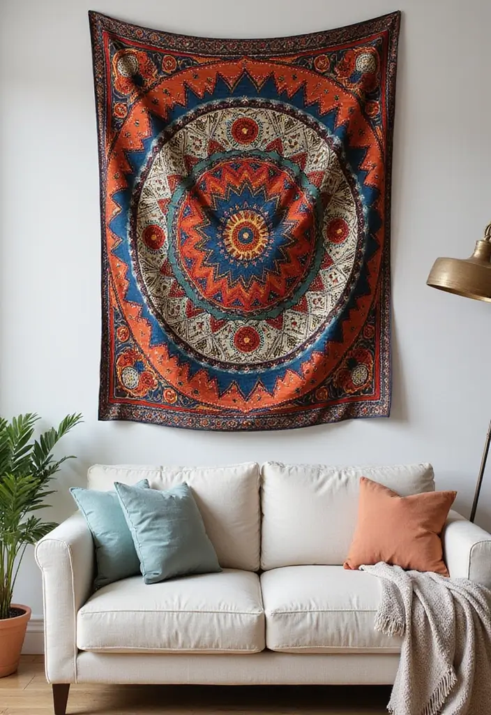 27 Living Room Wall Decor Ideas Indian Style That Add Color and Culture - 8. Cultural Wall Hangings