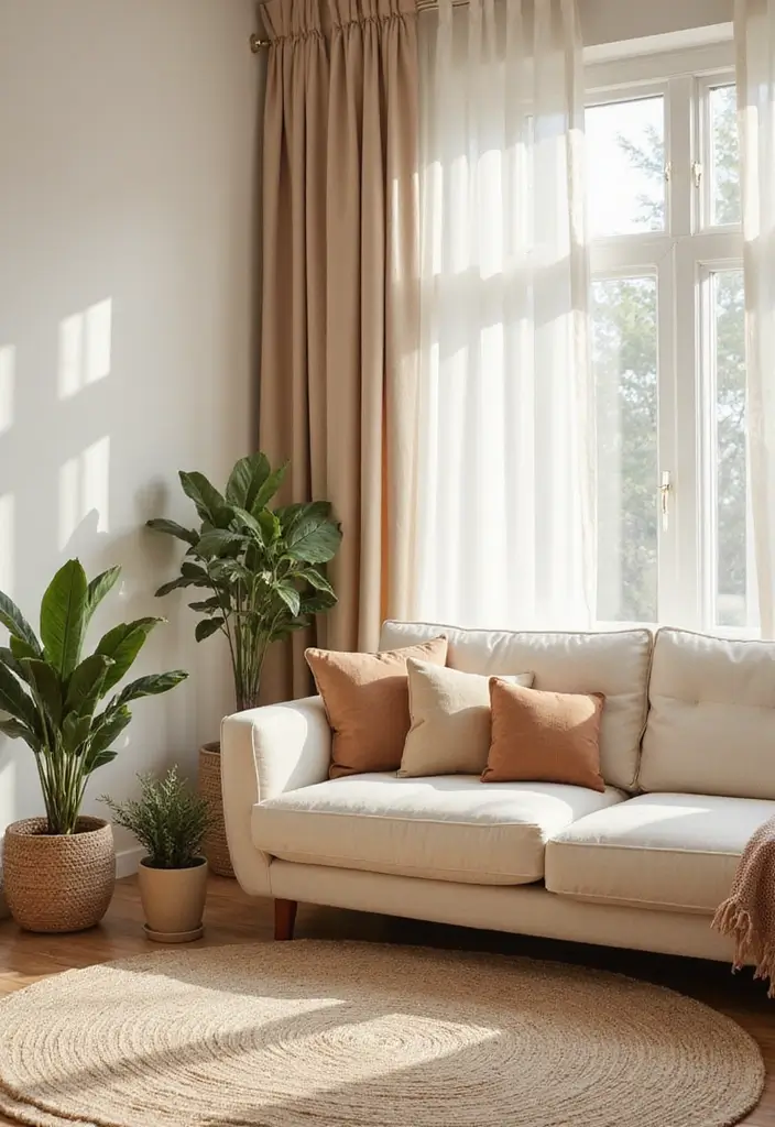 27 Natural Tones Living Room Ideas That Feel Calm and Organic - 1. Soft Beige Serenity