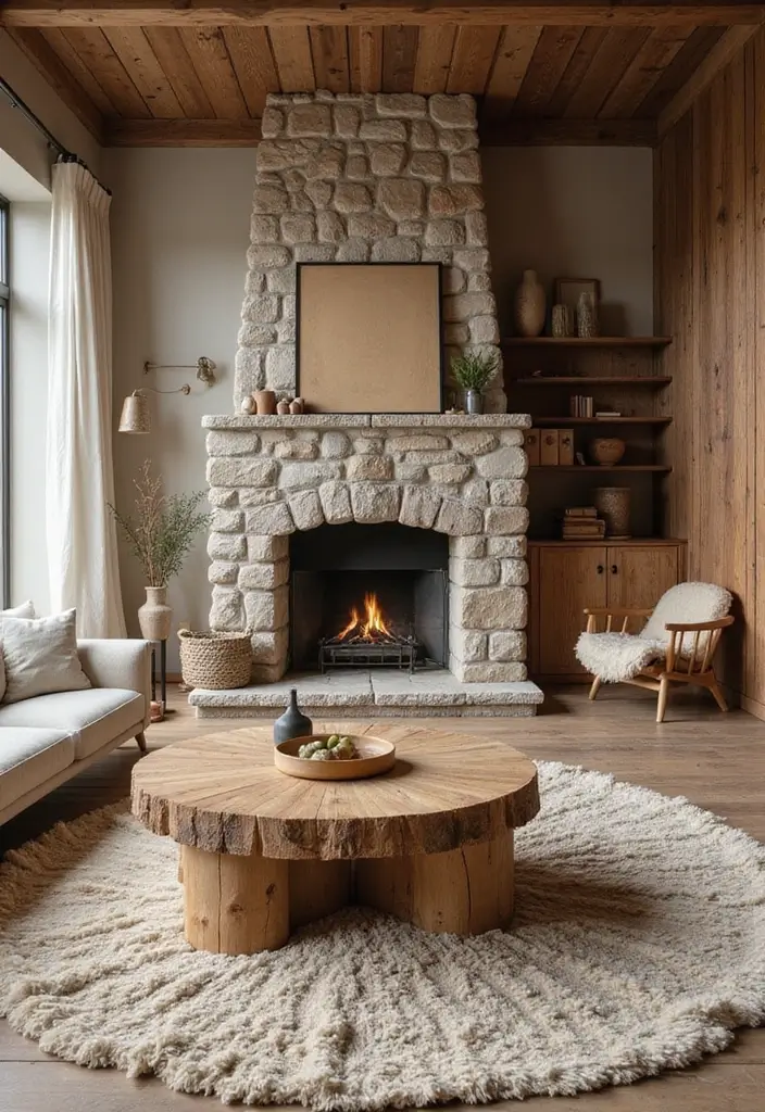 27 Natural Tones Living Room Ideas That Feel Calm and Organic - 11. Layered Natural Textures