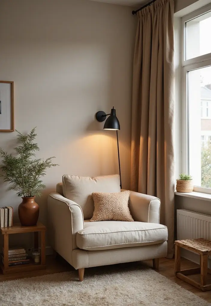 27 Natural Tones Living Room Ideas That Feel Calm and Organic - 15. Cozy Nooks with Natural Accents