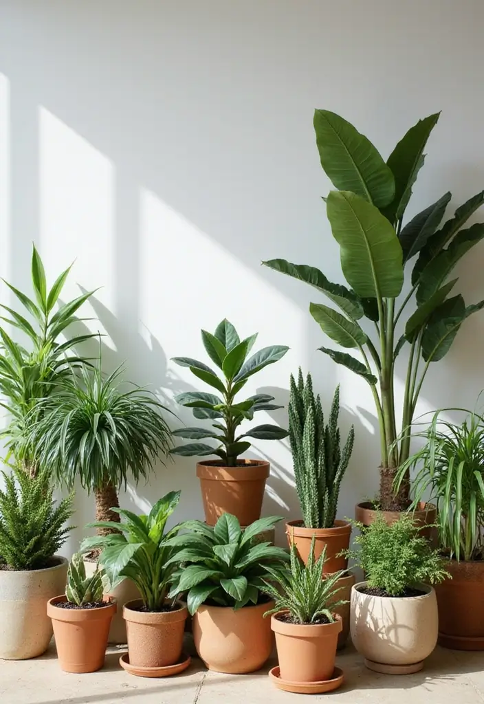 27 Natural Tones Living Room Ideas That Feel Calm and Organic - 17. Indoor Plants for Freshness