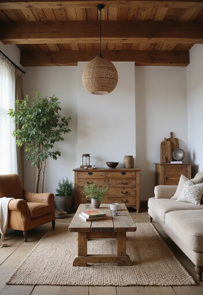 27 Nook Ideas Living Room That Create Cozy Corners - 17. The Rustic Nook