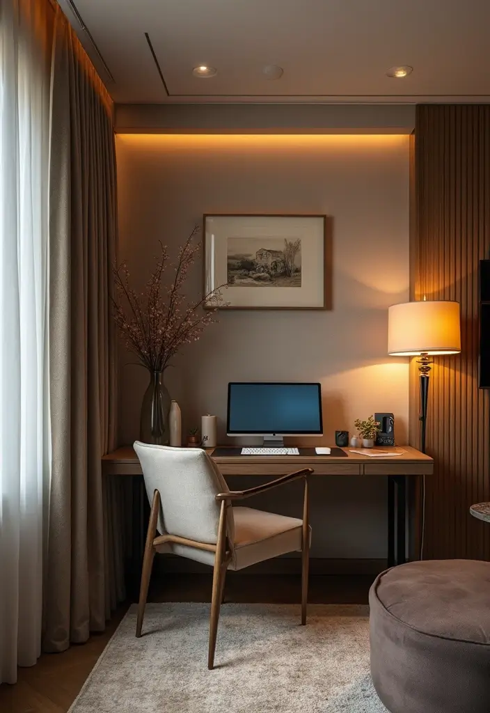 27 Nook Ideas Living Room That Create Cozy Corners - 19. The Tech Zone Nook