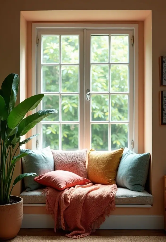 27 Nook Ideas Living Room That Create Cozy Corners - 2. The Window Seat Retreat