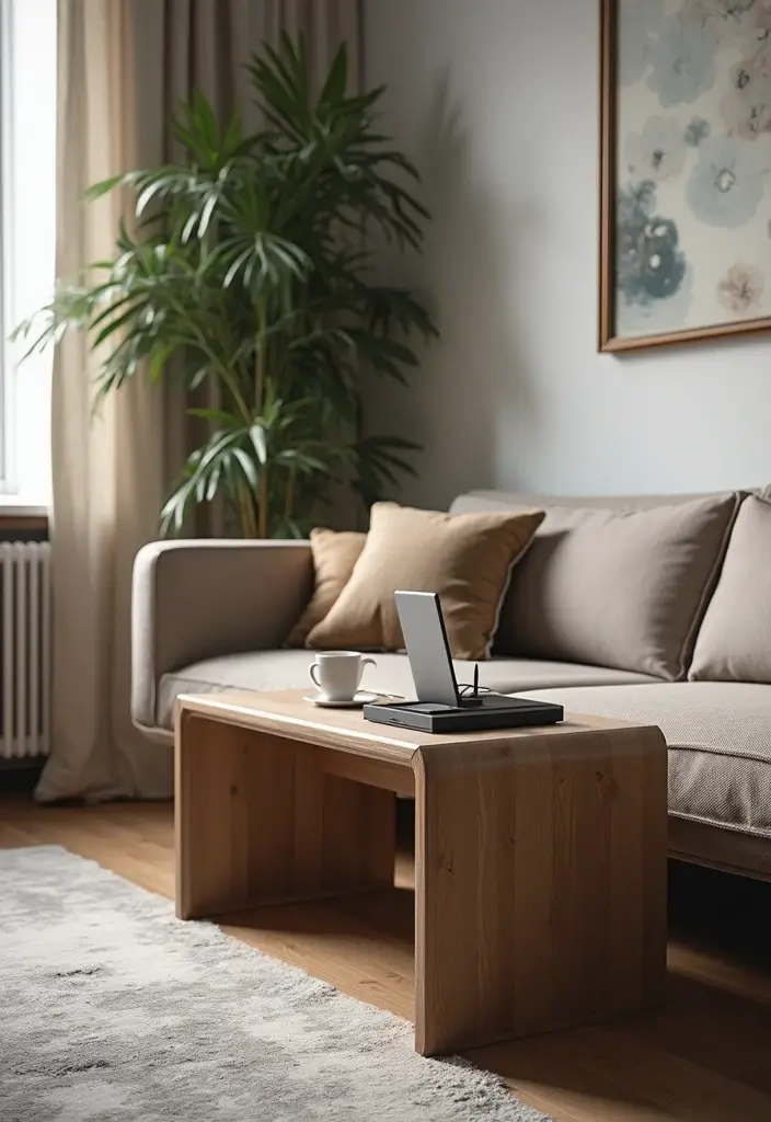 27 Side Table Ideas Living Room That Feel Functional and Decorative - 10. Side Tables with Built-in Charging Stations