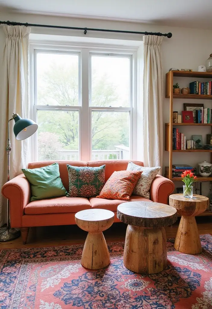 27 Side Table Ideas Living Room That Feel Functional and Decorative - 12. DIY Side Tables for Personalized Touch