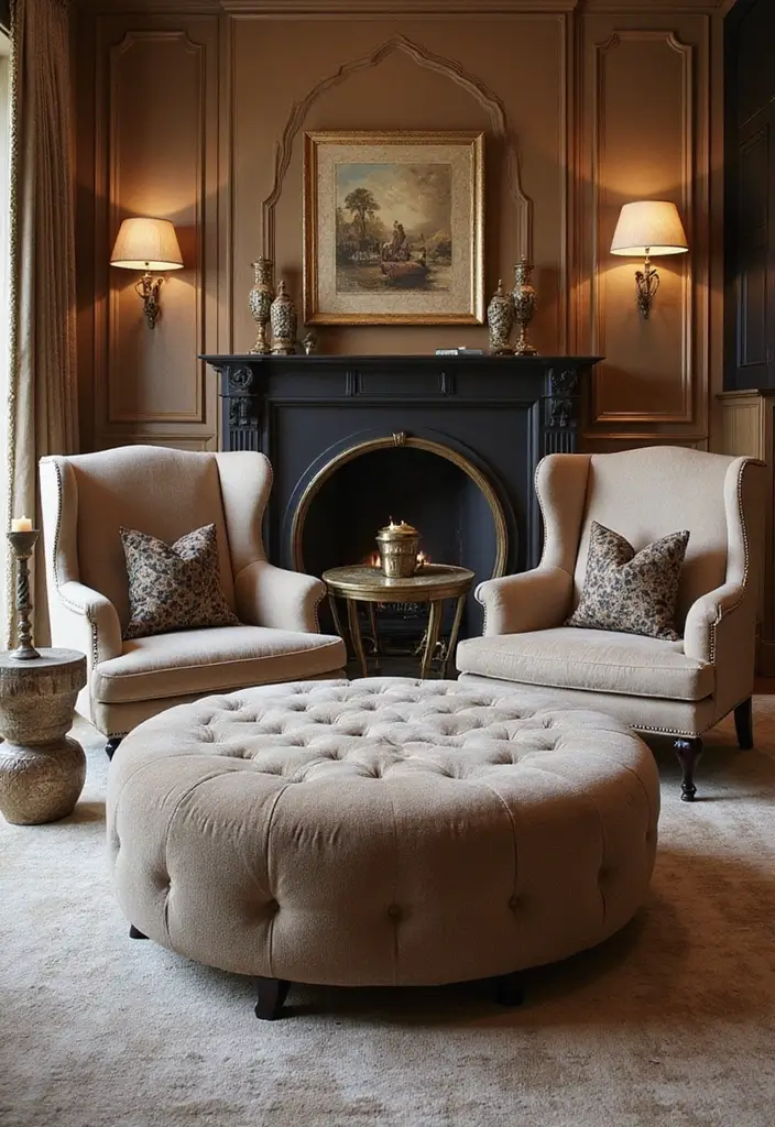 27 Side Table Ideas Living Room That Feel Functional and Decorative - 2. Ottoman Tables for Extra Seating