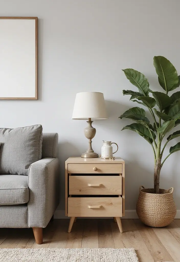 27 Side Table Ideas Living Room That Feel Functional and Decorative - 23. Side Tables with Drawers for Tidy Storage