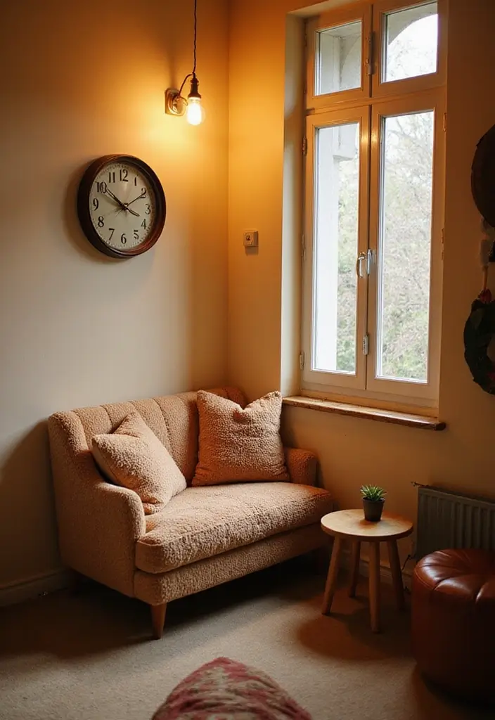 27 Teddy Sofa Living Room Design Ideas That Feel Soft and Playful - 4. Cozy Corner Nook